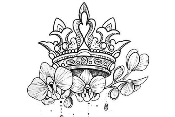 Тату эскизы корона