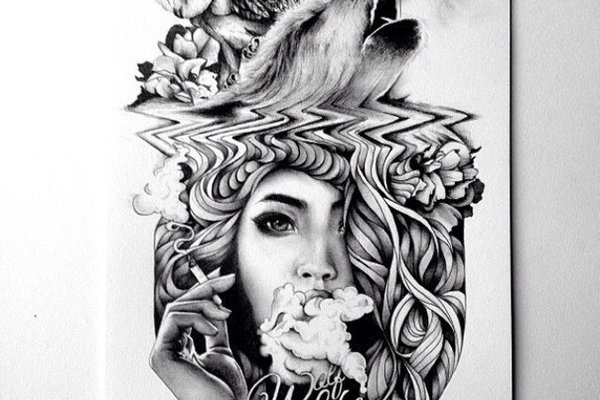 Тату ескізи дівчина