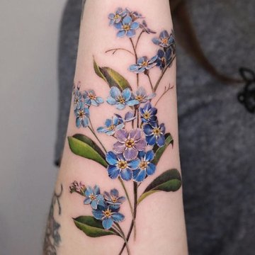 татуировка незабудка