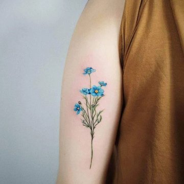 татуировка незабудка