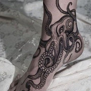 Тату ескізи восьминога