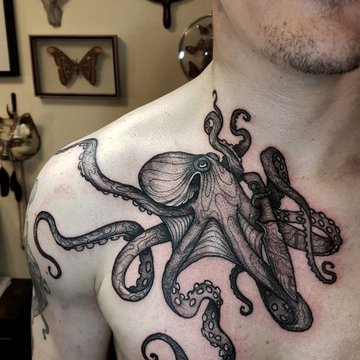 Тату ескізи восьминога