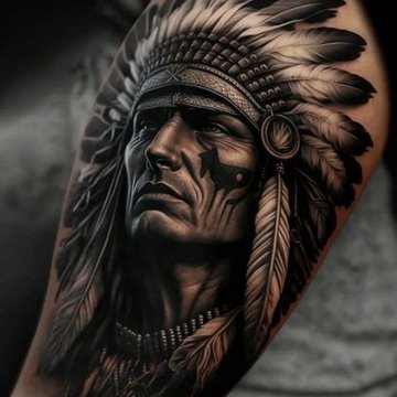 Тату эскизы индейца