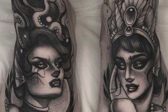 Тату на стопі та ступнях