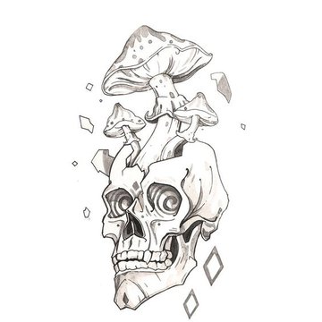 Тату-ескіз гриб