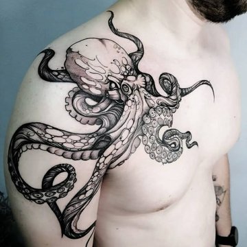 Тату эскизы осьминога