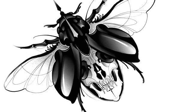 Тату-эскиз жук