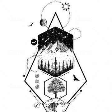 Тату ескізи геометрія