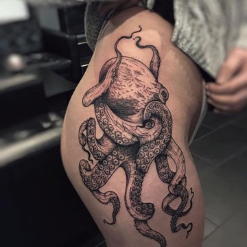 Тату ескізи восьминога