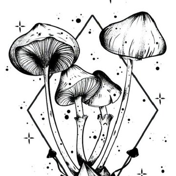 Тату-ескіз гриб