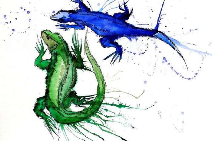 Тату эскизы ящерицы