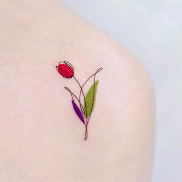 Тату ескізи "Тюльпан"