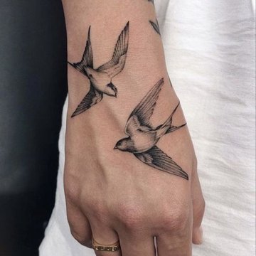 Тату эскизы ласточка