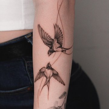Тату эскизы ласточка