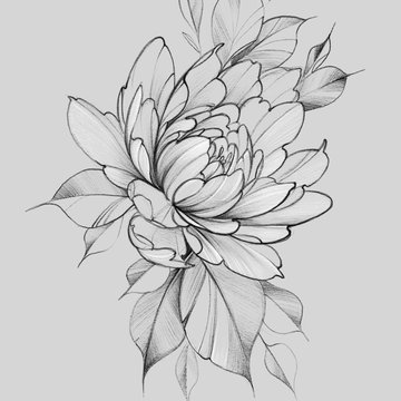 Тату эскизы цветы