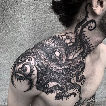 Тату ескізи восьминога