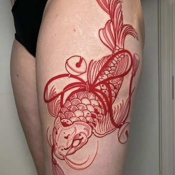 Тату ескізи коропа коі