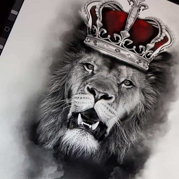 Тату эскизы лев