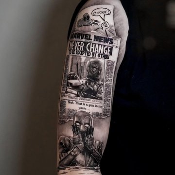 Тату в стилі Марвел