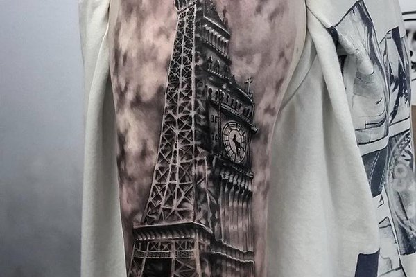 Тату-ескіз вежа