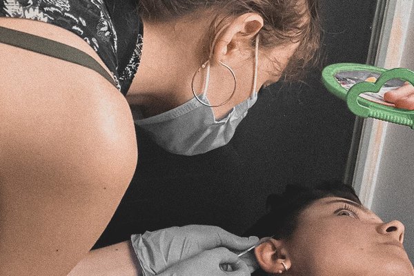 Игла для пирсинга иглой