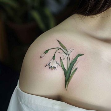 тату с подснежником