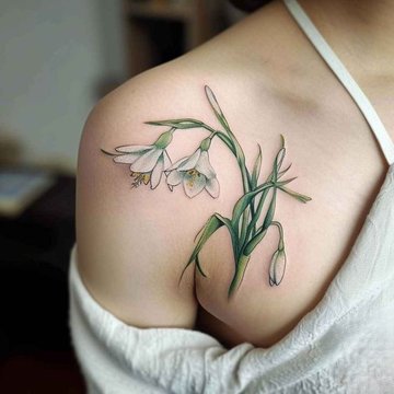 тату с подснежником