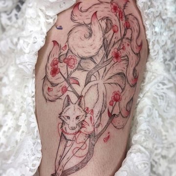 тату кицунэ значение эскиз