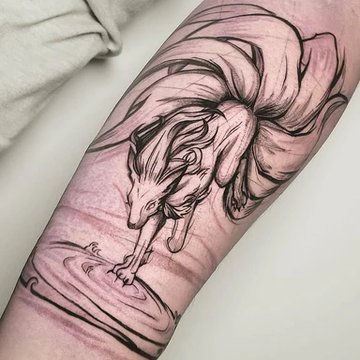 тату кицунэ значение эскиз