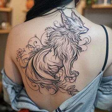 Тату кицуне - символ японської міфології і магії