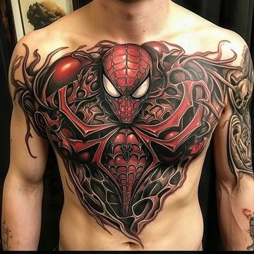 Тату в стиле Марвел