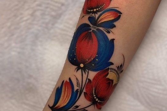 петриковская роспись тату