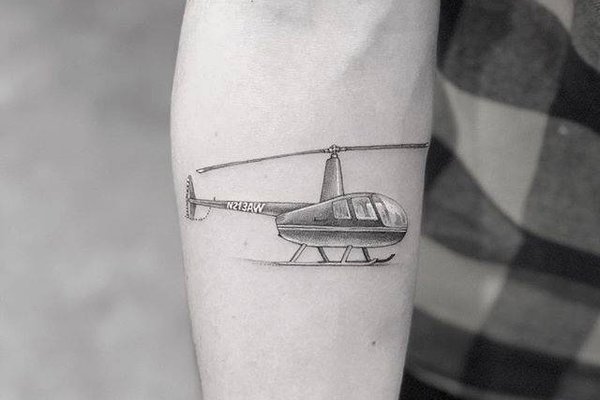 Тату ескіз вертоліт