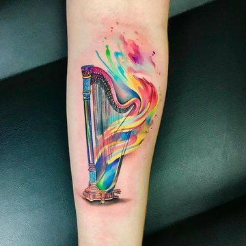 Тату-ескіз арфа