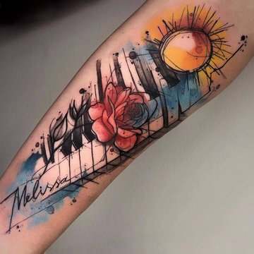 Музыкальные дизайны тату