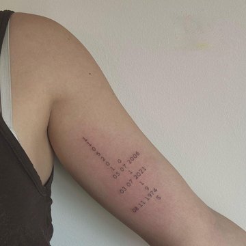 Тату с цифрами