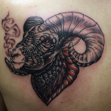 тату знак Зодіаку Овен