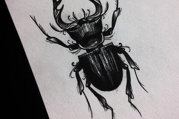 Тату-эскиз жук