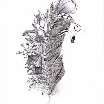 тату перо значение