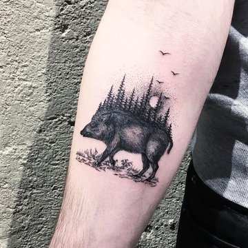 Тату-ескіз «Свиня»