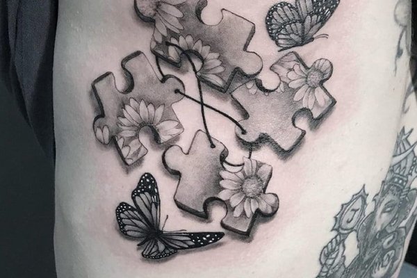 Тату эскизы пазла