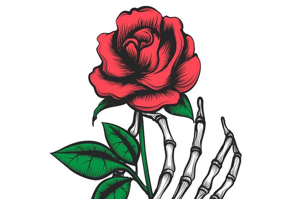 Тату ескізи червона троянда