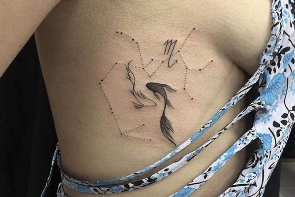 тату знак Зодиака Рыбы