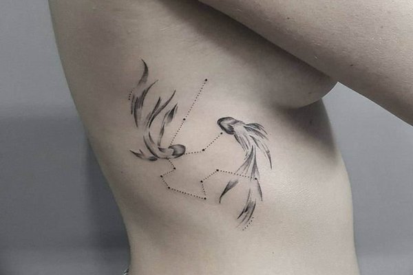 тату знак Зодиака Рыбы