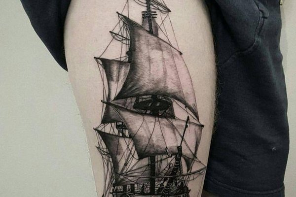 Тату эскизы парусника