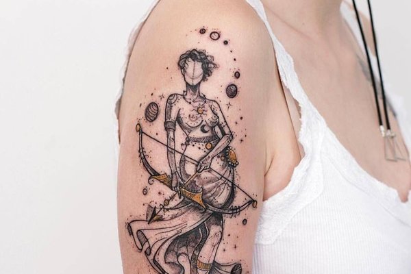 тату знак Зодіаку Стрілець