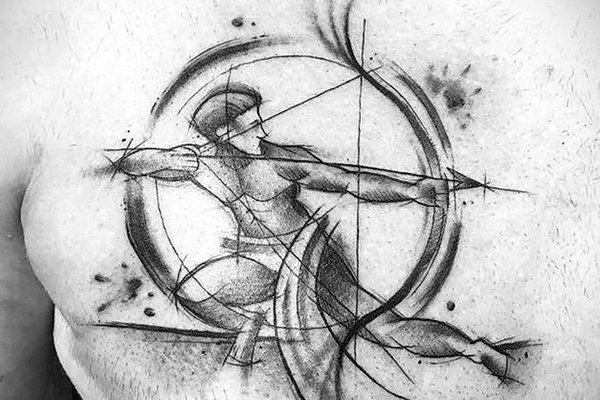 тату знак Зодіаку Стрілець