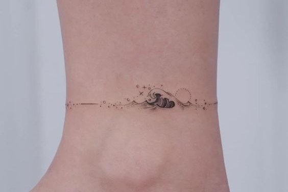 Тату на щиколотке для девушек