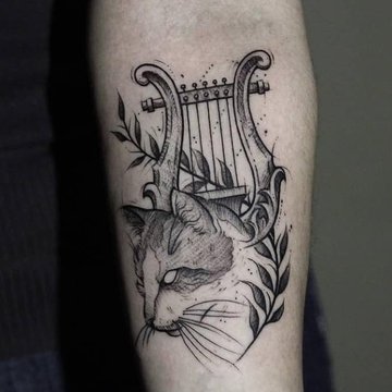 Тату-эскиз арфа