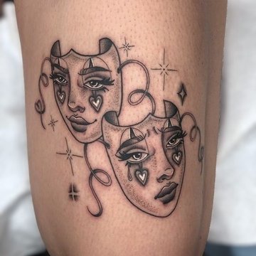 тату театральні маски